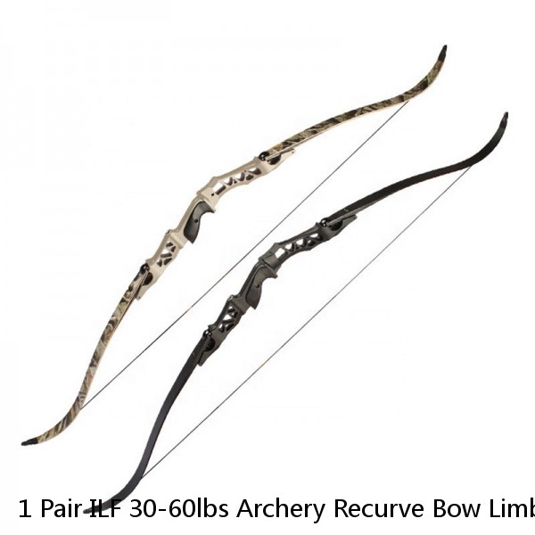 1 Pair ILF 30-60lbs Archery Recurve Bow Limbs 64'' Takedown Target Shooting F166