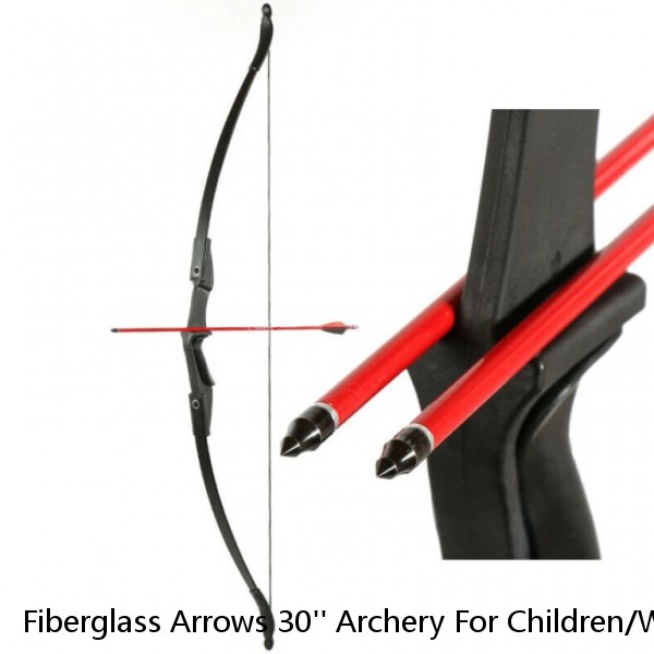 Fiberglass Arrows 30'' Archery For Children/Women Begaining Practice For Compound Bow For Children Practice