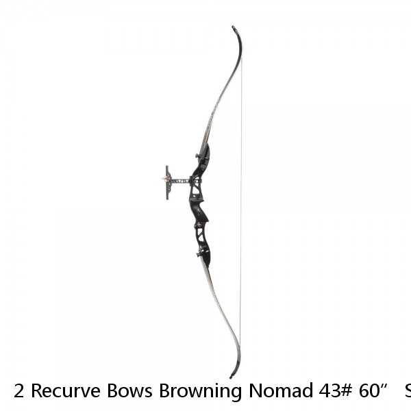 2 Recurve Bows Browning Nomad 43# 60” Super Flite Ranger Darton 41# 58” Restore