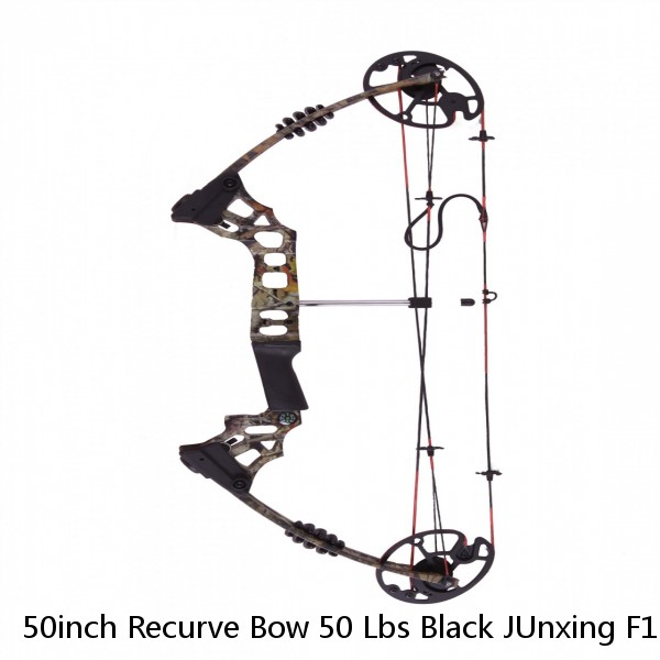 50inch Recurve Bow 50 Lbs Black JUnxing F164 Long bows For Archery Hunting Sport