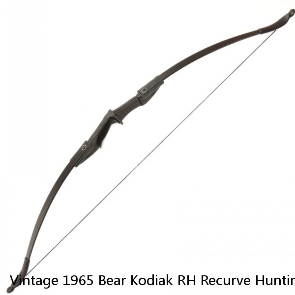 Vintage 1965 Bear Kodiak RH Recurve Hunting Bow 50 lb. 60" Excellent !! NR !!